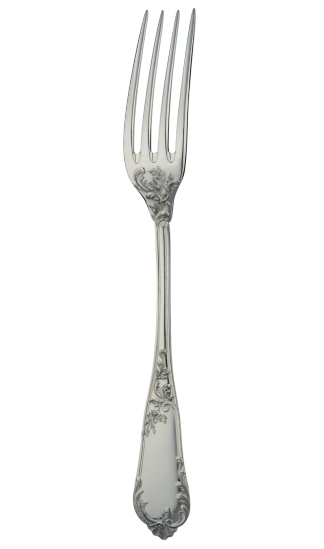 flatware Ercuis sterling rocaille fish serving fork 637247